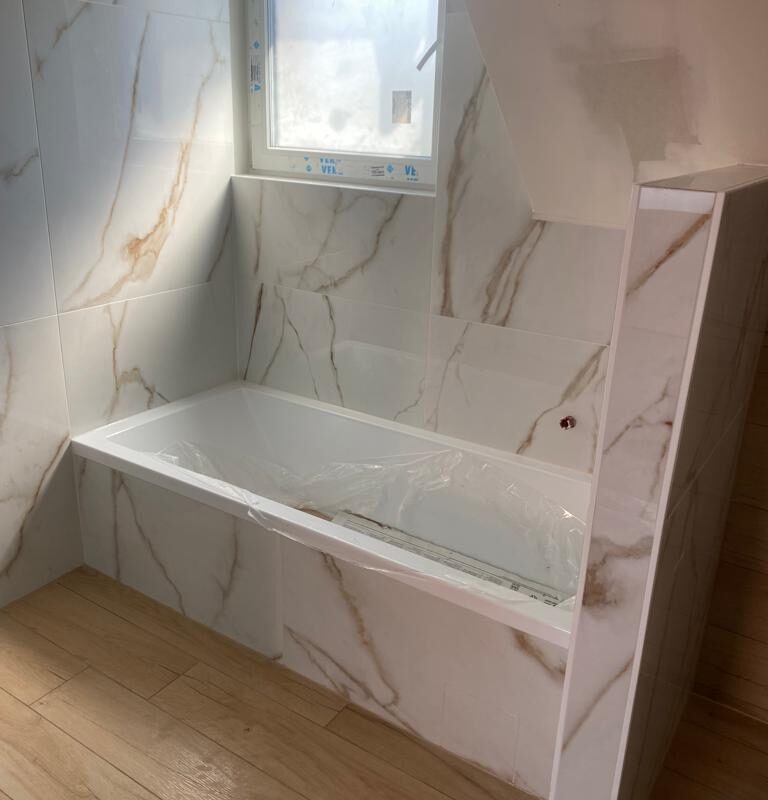 Carrelage 100&#215;100 effet parquet et douche à l&#8217;italienne Erstein 3