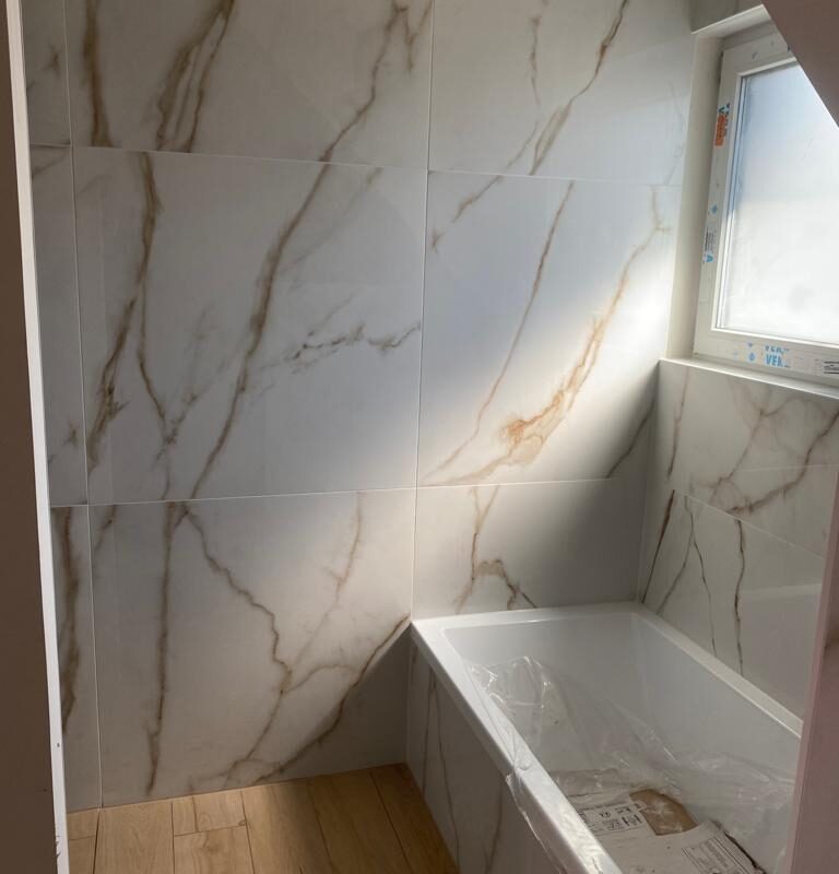 Carrelage 100&#215;100 effet parquet et douche à l&#8217;italienne Bischheim 4