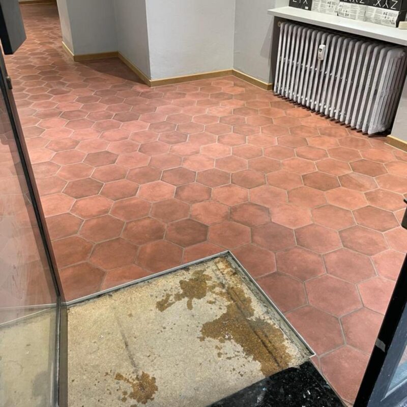 Pose de carrelage type hexagone Haguenau 1