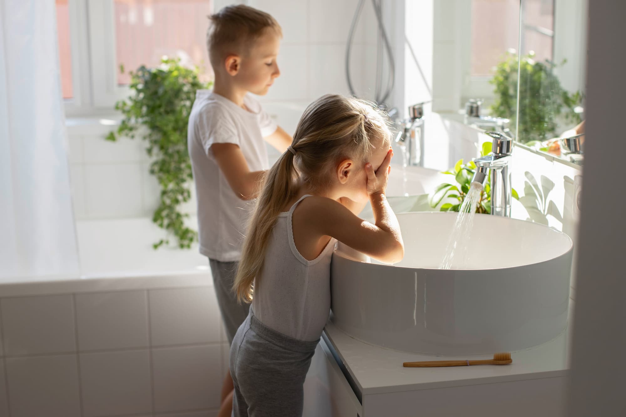 Quels meubles choisir pour une salle de bain partag&eacute;e par plusieurs enfants ? Obernai